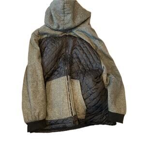 Beautiful Giant  Black Quilted Hooded Jacket Mens 3XL